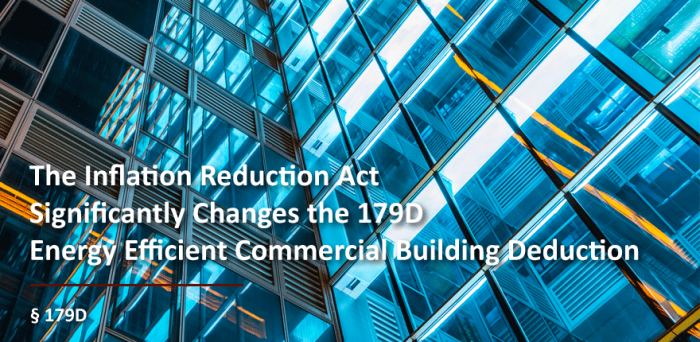 The Inflation Reduction Act Significantly Changes the 179D Energy ...
